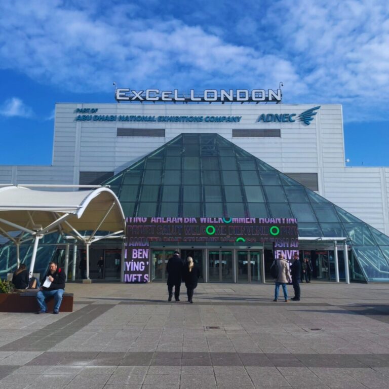 Outside the Excel Trade Show Centre