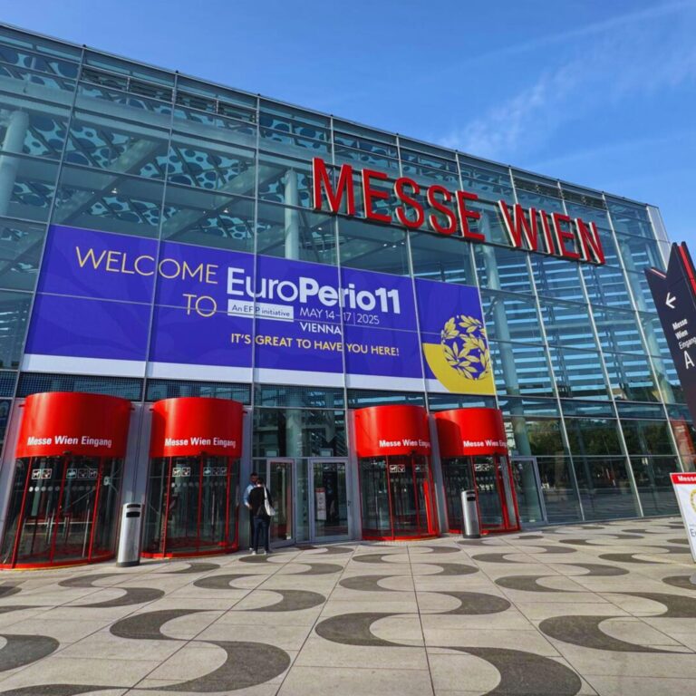 Outside the Messe Wein Trade Show Centre